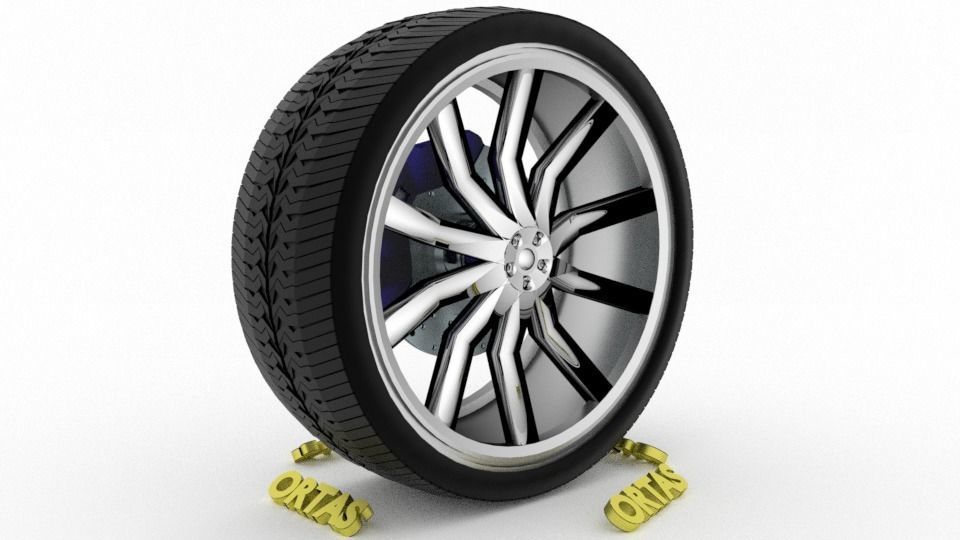 ORTAS CAR WHEEL RIM 131-132-133-134-135 GAME READY WHEEL 3D Model Collection_47