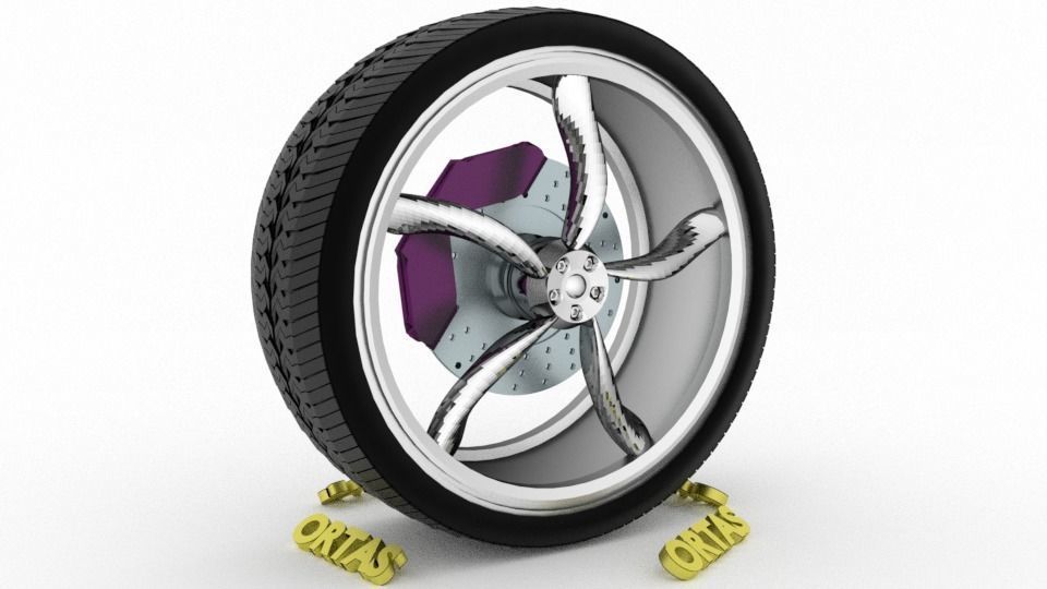 ORTAS CAR WHEEL RIM 131-132-133-134-135 GAME READY WHEEL 3D Model Collection_28