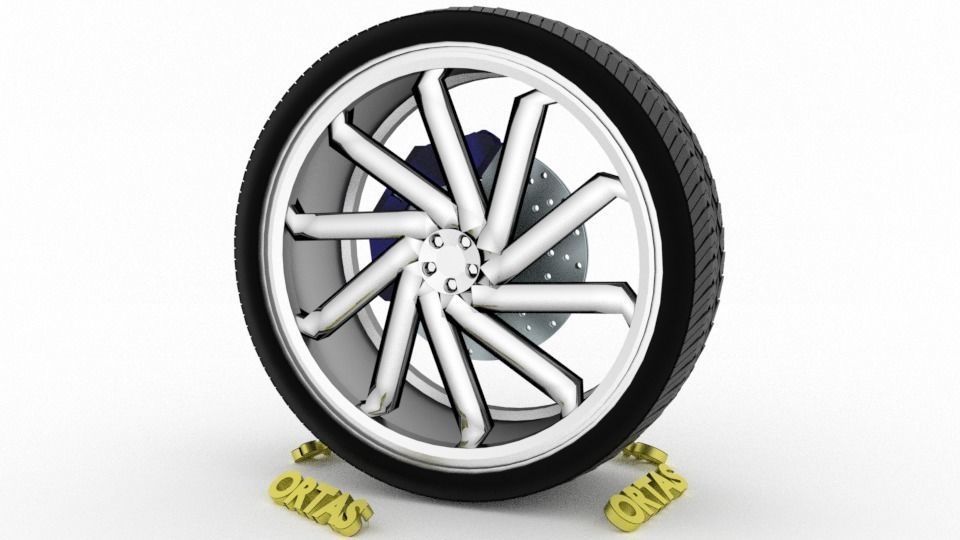 ORTAS CAR WHEEL RIM 136-137-138-139-140 GAME READY WHEEL 3D Model Collection_10