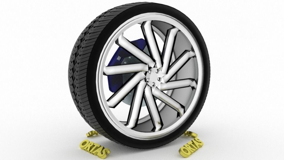 ORTAS CAR WHEEL RIM 136-137-138-139-140 GAME READY WHEEL 3D Model Collection_8