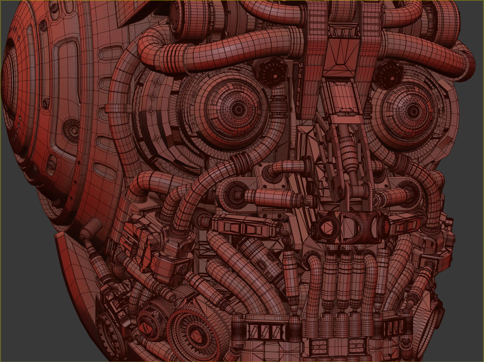 Futuristic Robot Man Rigged 3D model_21