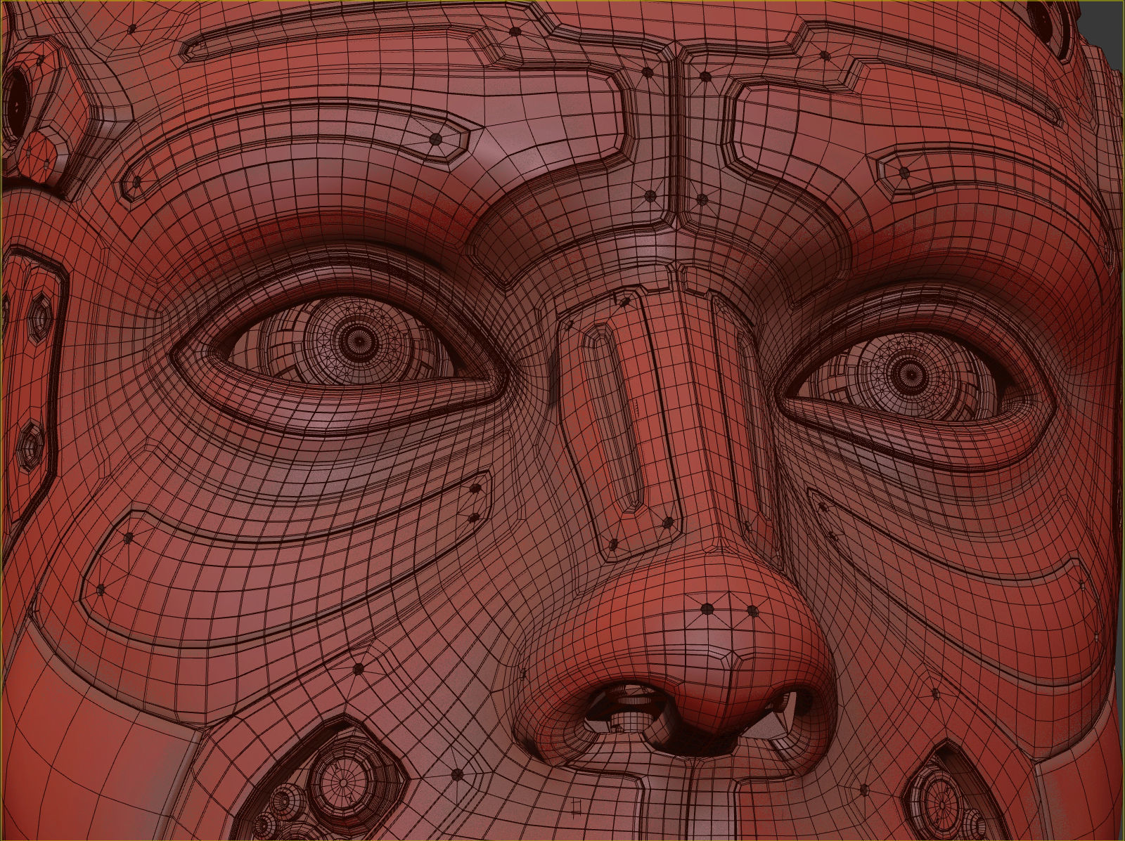 Futuristic Robot Man Rigged 3D model_15