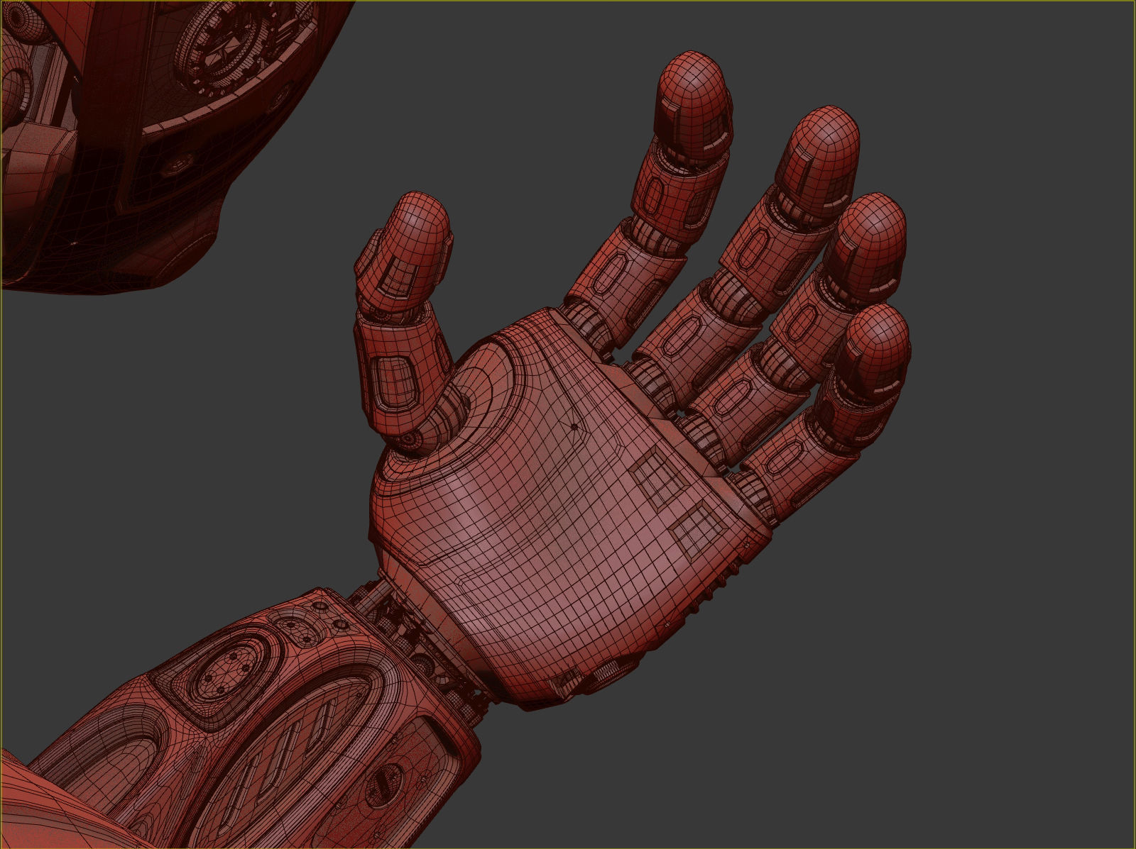 Futuristic Robot Man Rigged 3D model_22