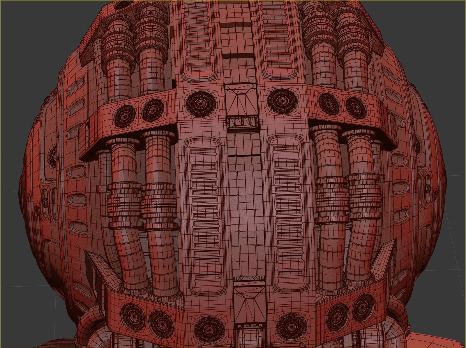 Futuristic Robot Man Rigged 3D model_26