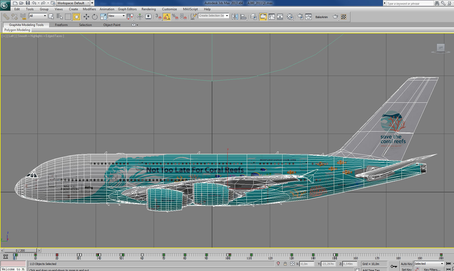 Airbus A380 HiFly 9H-MIP Low-poly 3D model_21