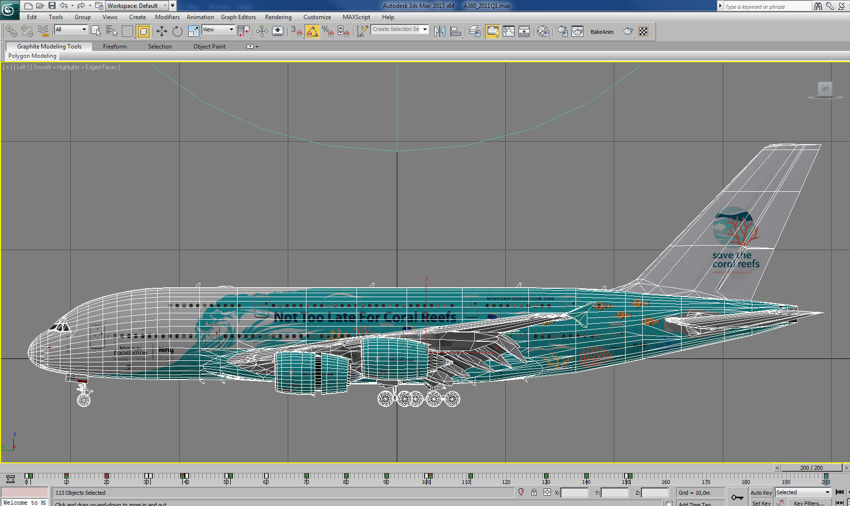 Airbus A380 HiFly 9H-MIP Low-poly 3D model_20