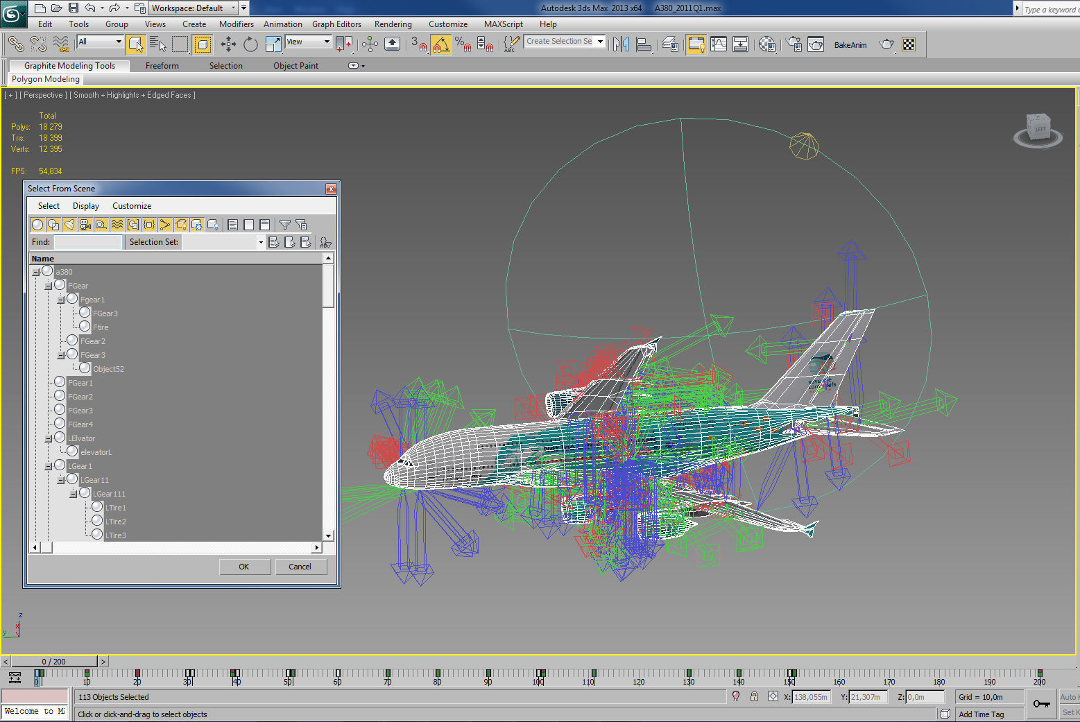 Airbus A380 HiFly 9H-MIP Low-poly 3D model_17