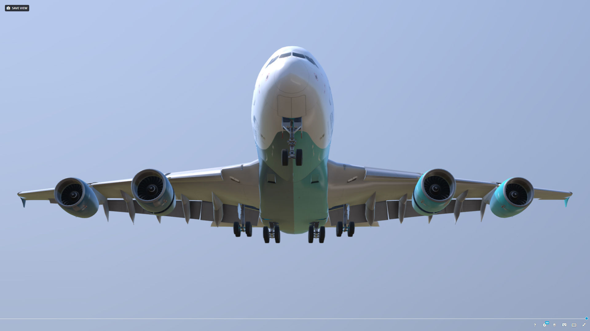 Airbus A380 HiFly 9H-MIP Low-poly 3D model_7