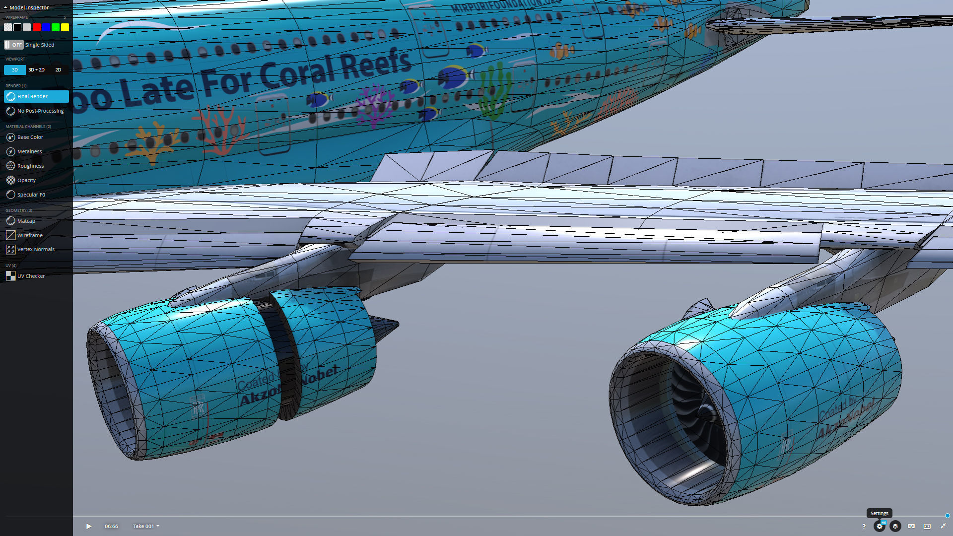 Airbus A380 HiFly 9H-MIP Low-poly 3D model_15