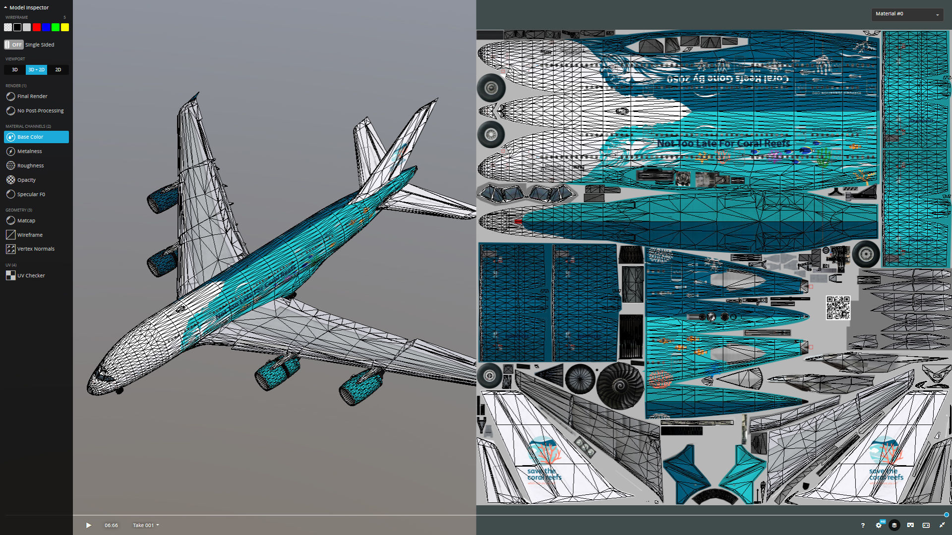Airbus A380 HiFly 9H-MIP Low-poly 3D model_16