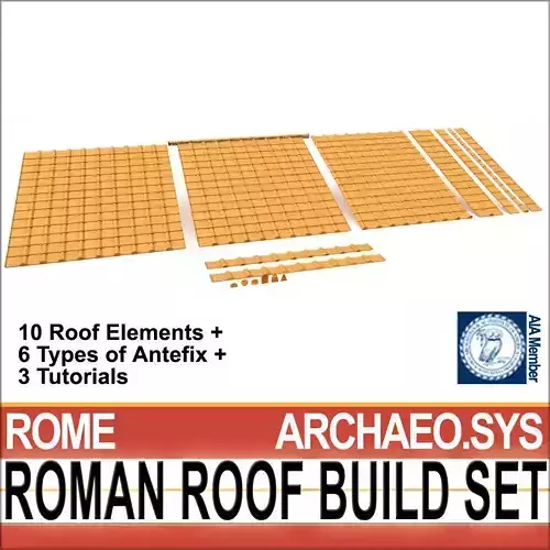 Roman Roof Build Set  3D model