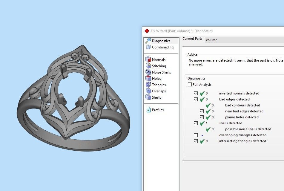 Women ring  pear cut gem 3dm stl  3D print model_8