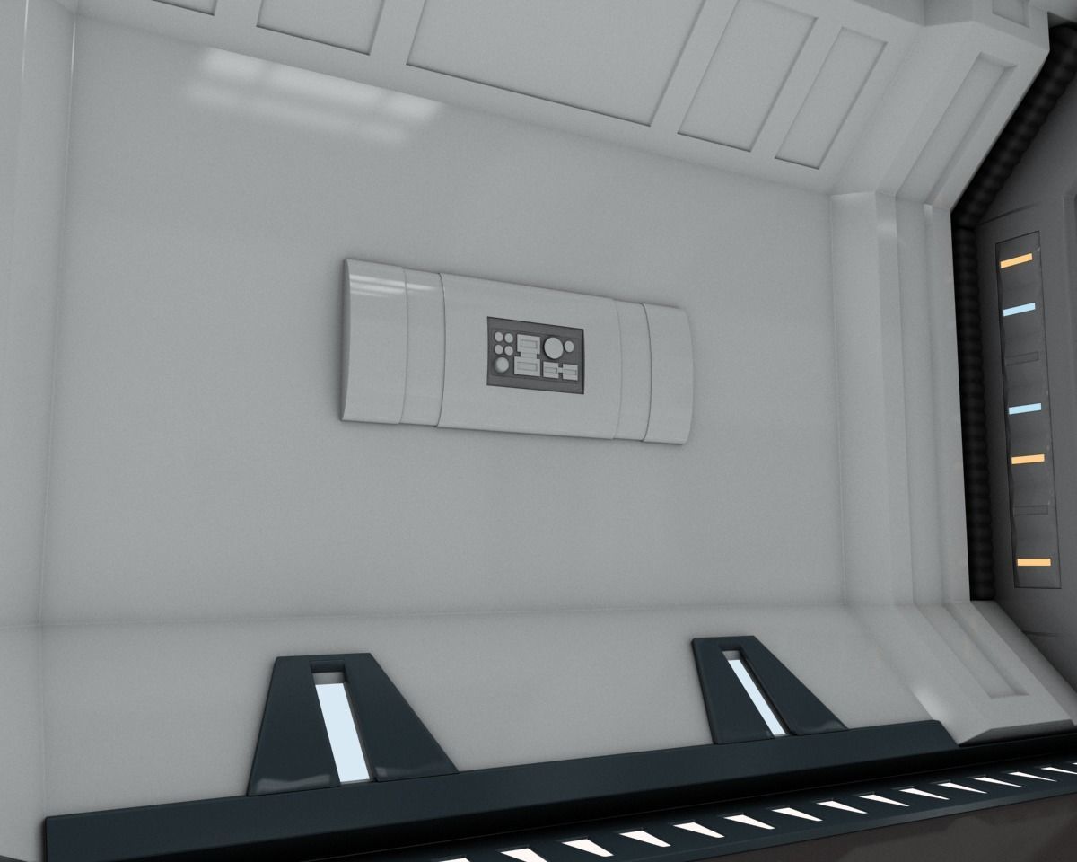 SciFi Spaceship Corridor 7 MAX 3D model_3