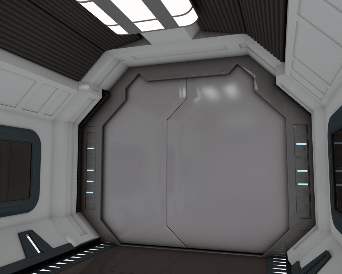 SciFi Spaceship Corridor 7 MAX 3D model_6