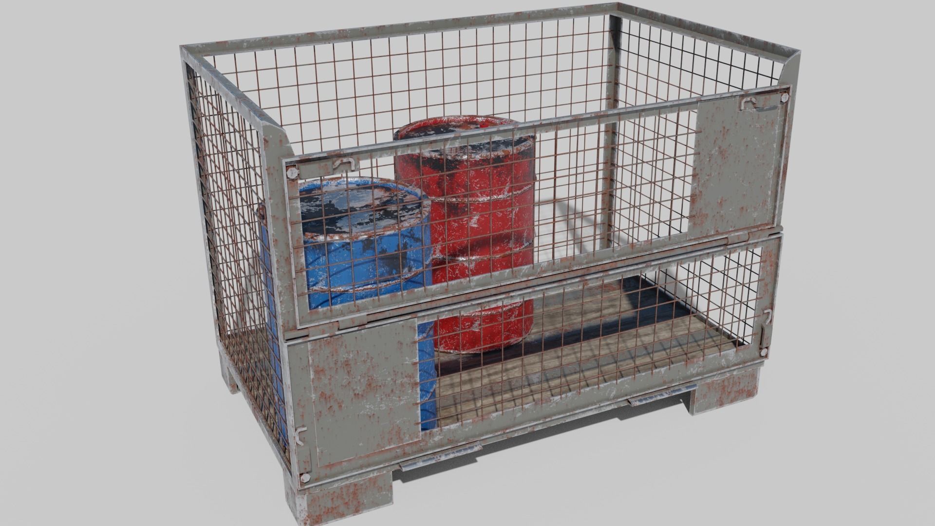 Box Pallet Low-poly 3D model_5