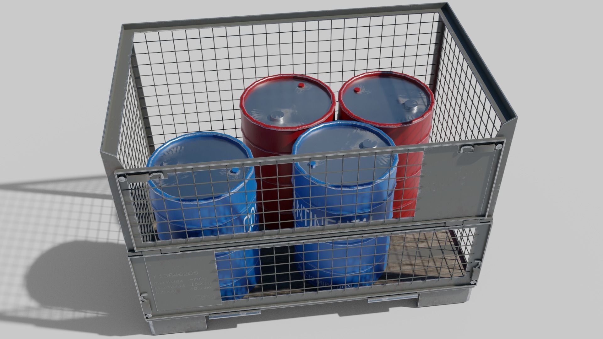 Box Pallet Low-poly 3D model_4