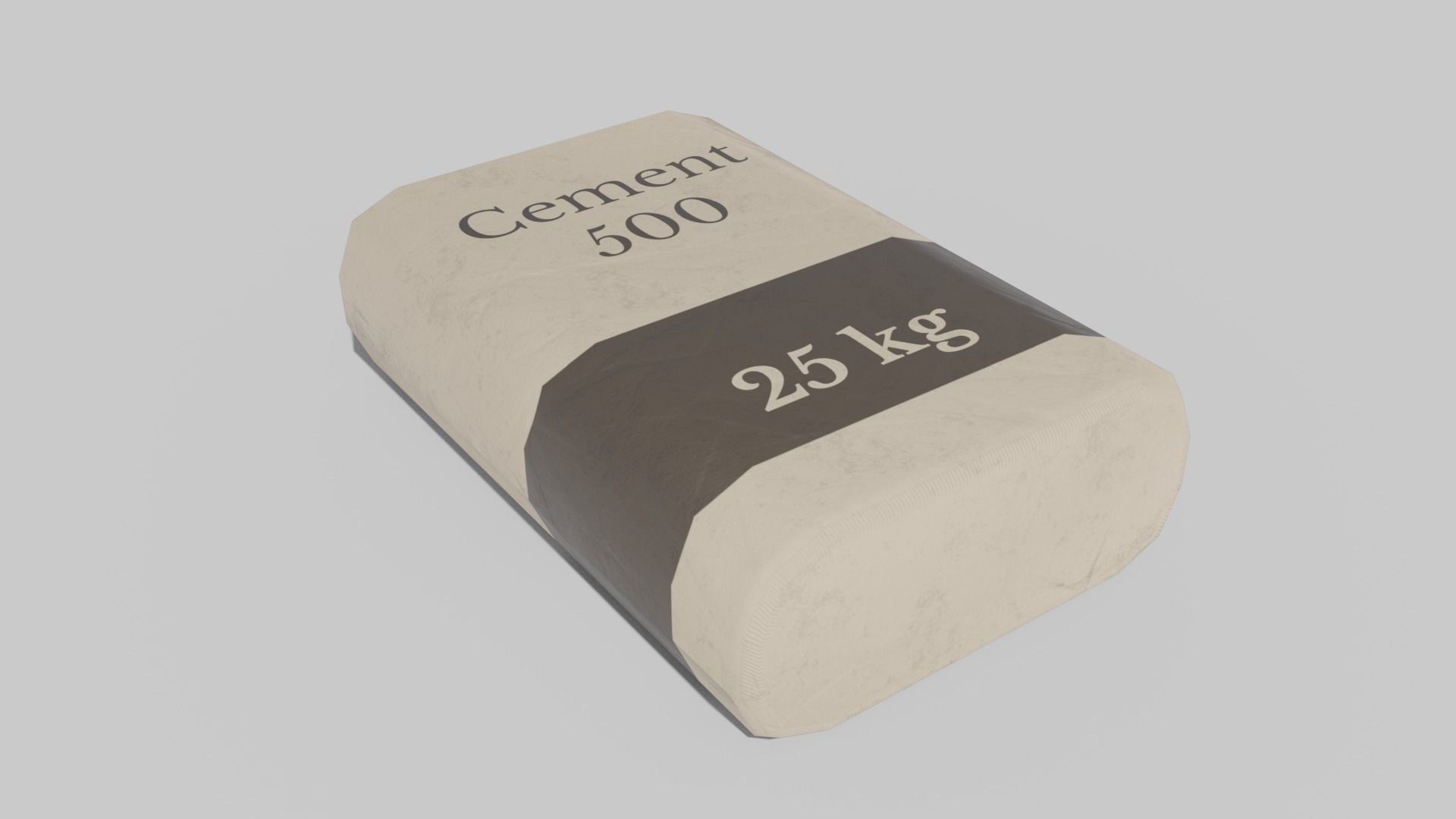Cement Seeds Bags Low-poly 3D model_1