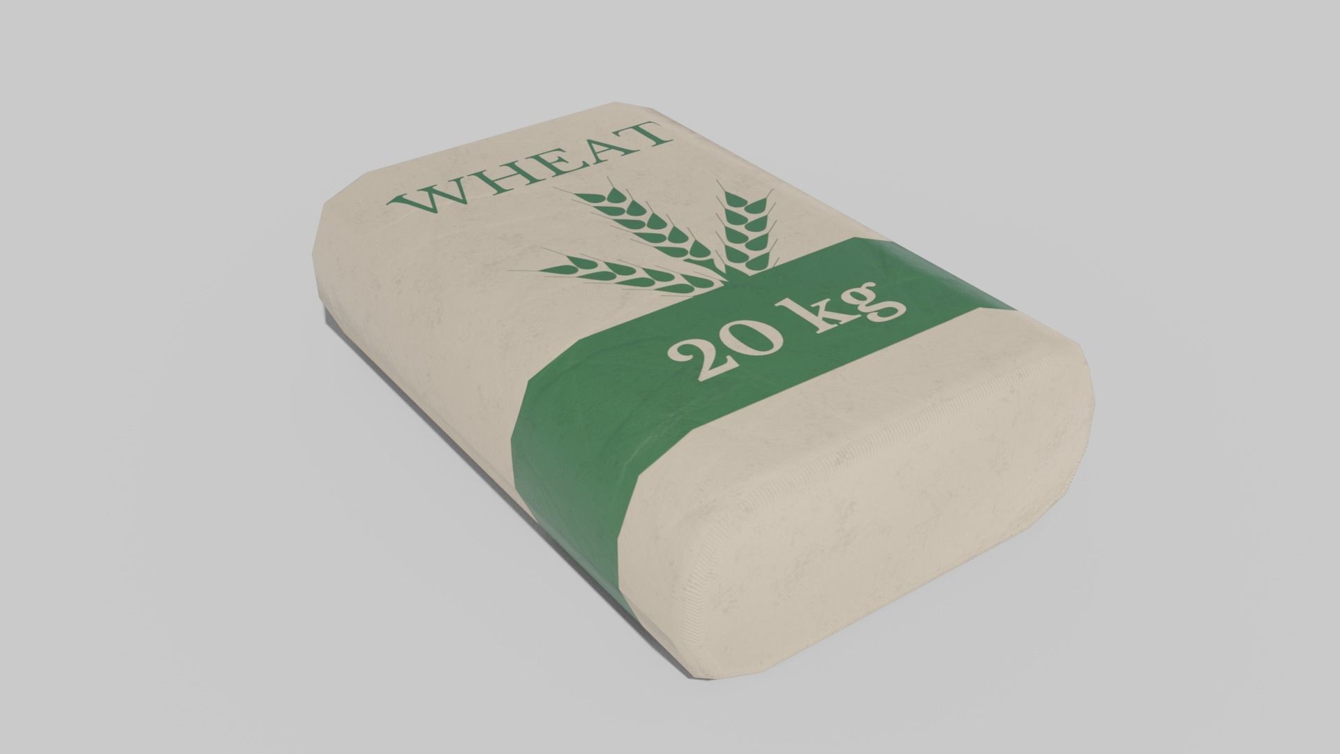 Cement Seeds Bags Low-poly 3D model_4