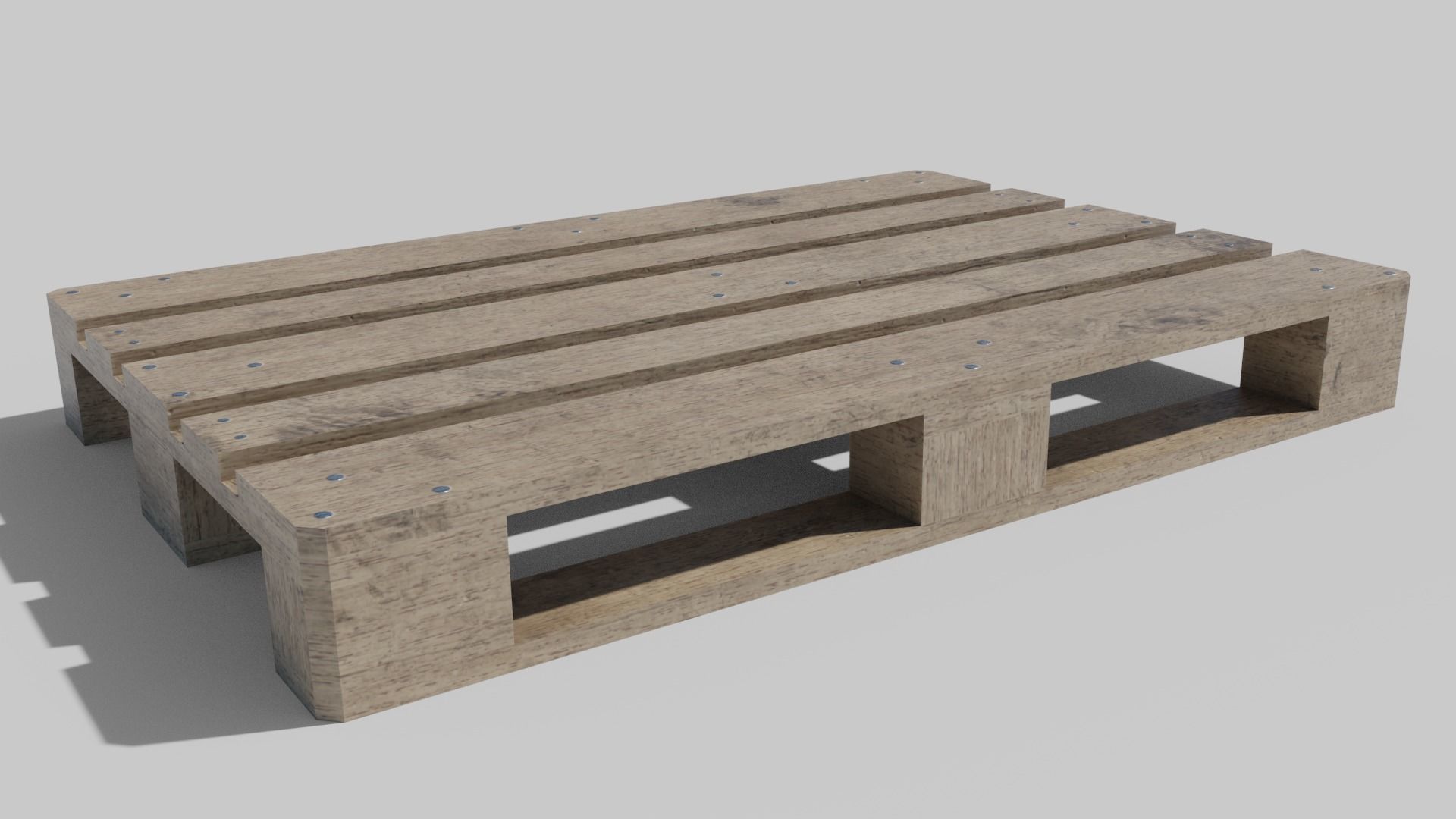 Wooden Pallet Low-poly 3D model_5