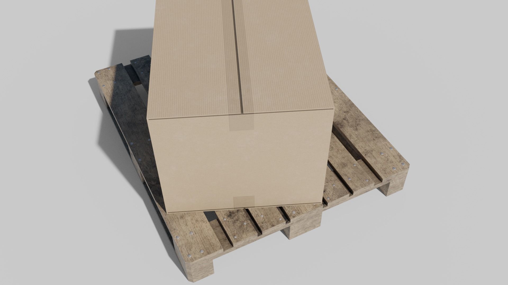 Wooden Pallet Low-poly 3D model_9