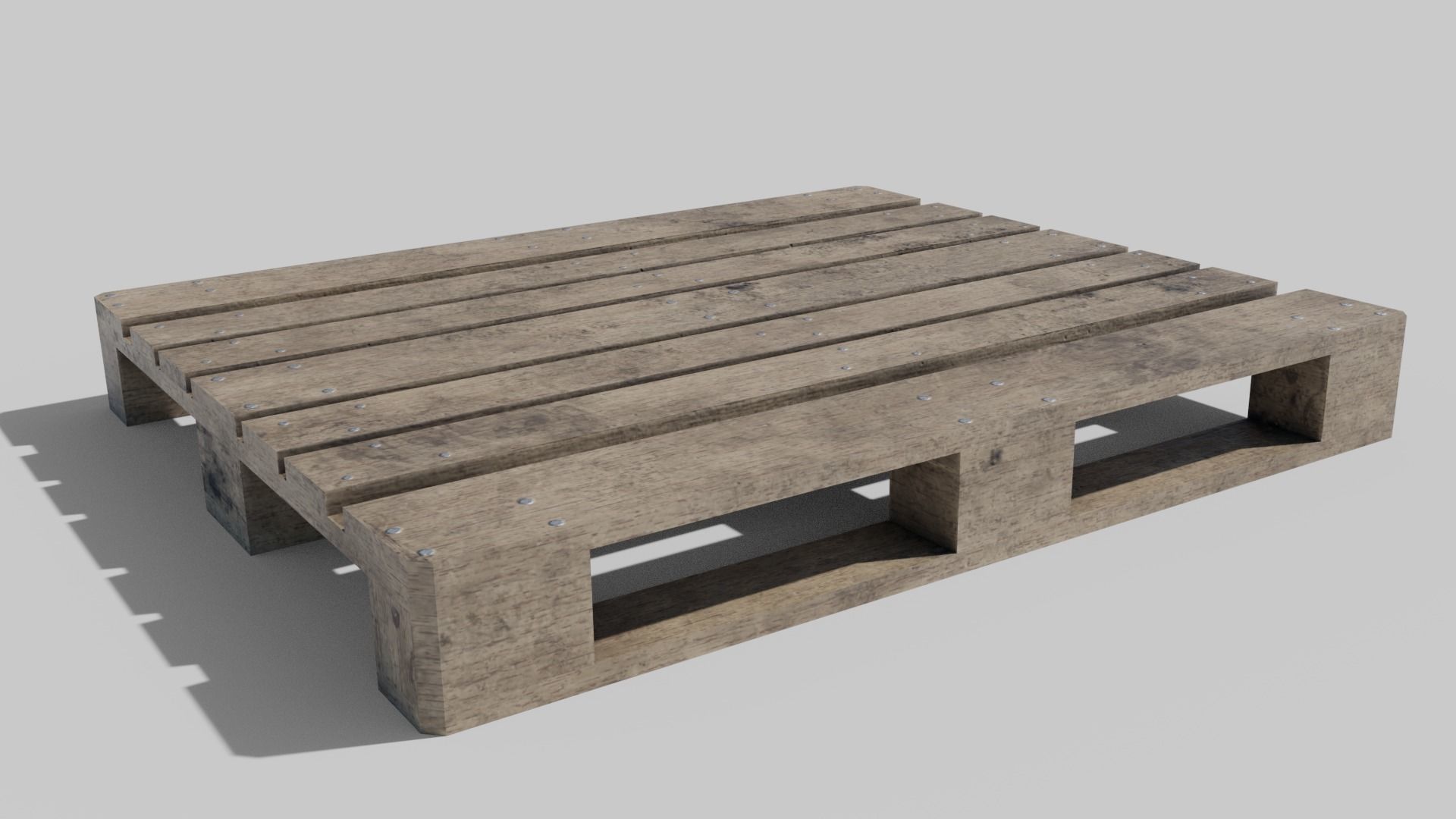 Wooden Pallet Low-poly 3D model_4