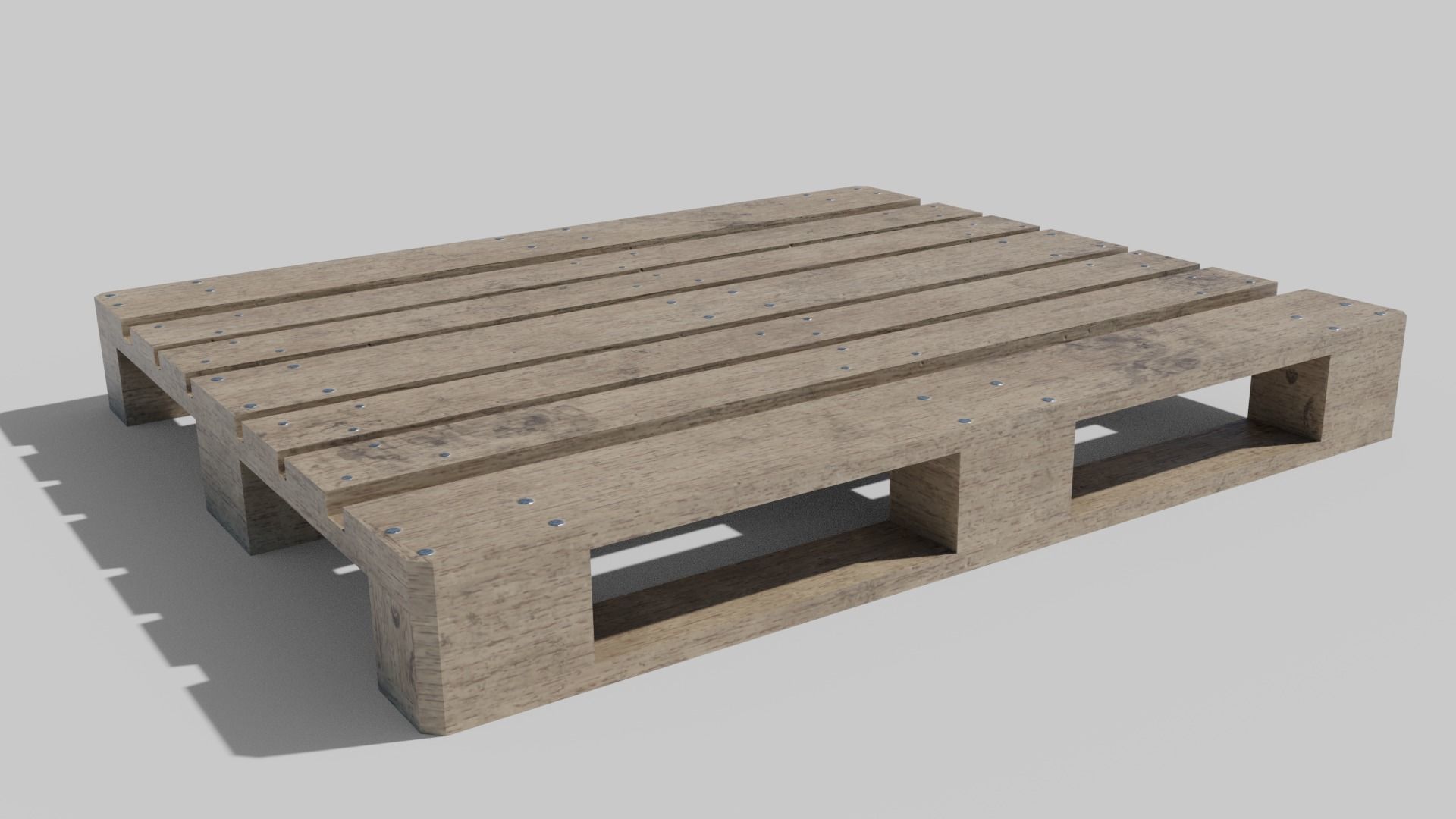 Wooden Pallet Low-poly 3D model_2