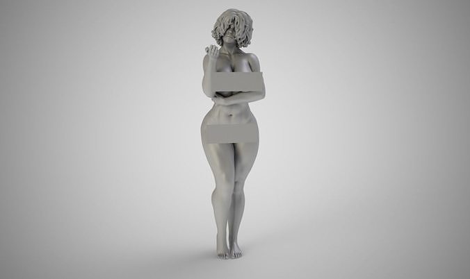 Harmonic nude woman 3D print model