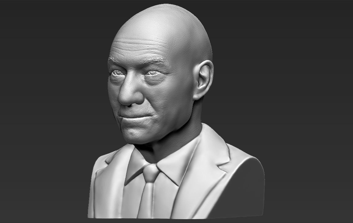 Professor X Charles Xavier bust 3D printing ready stl obj  3D print model_2