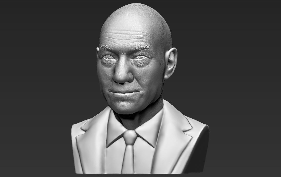 Professor X Charles Xavier bust 3D printing ready stl obj  3D print model_1