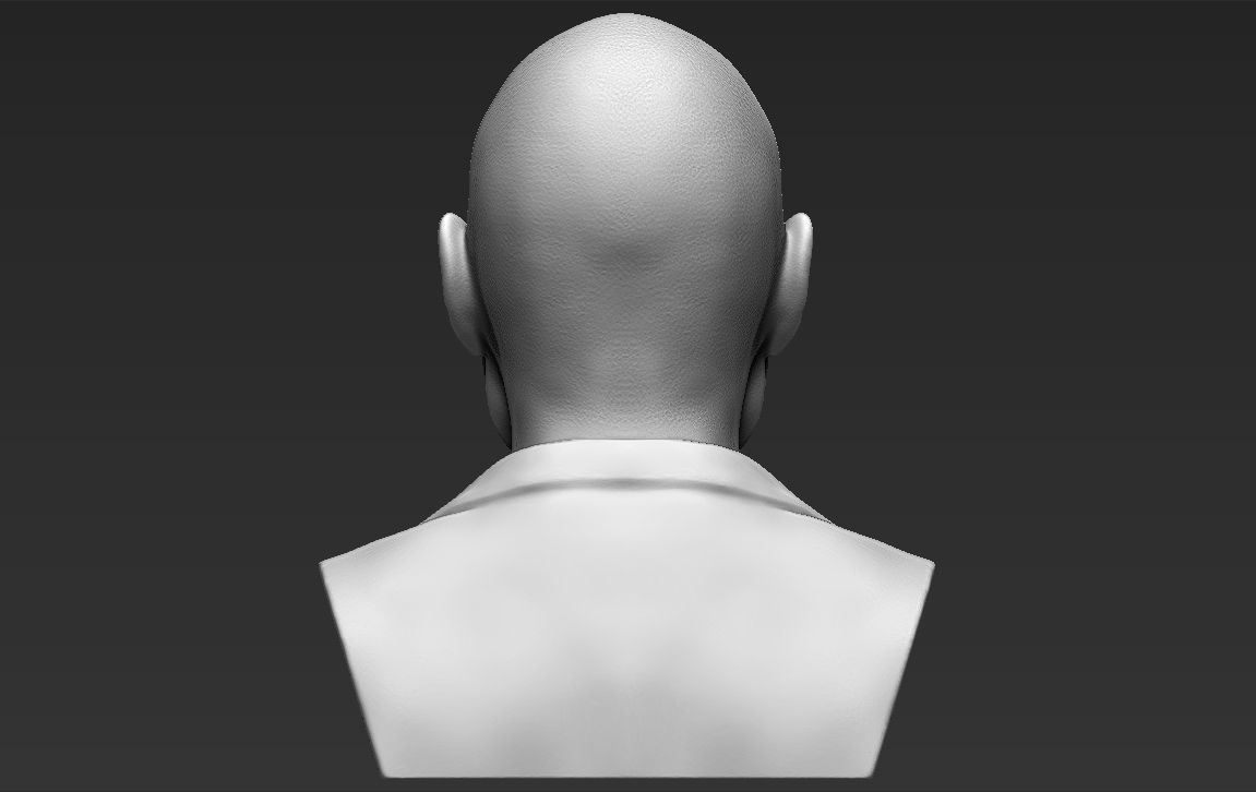 Professor X Charles Xavier bust 3D printing ready stl obj  3D print model_7