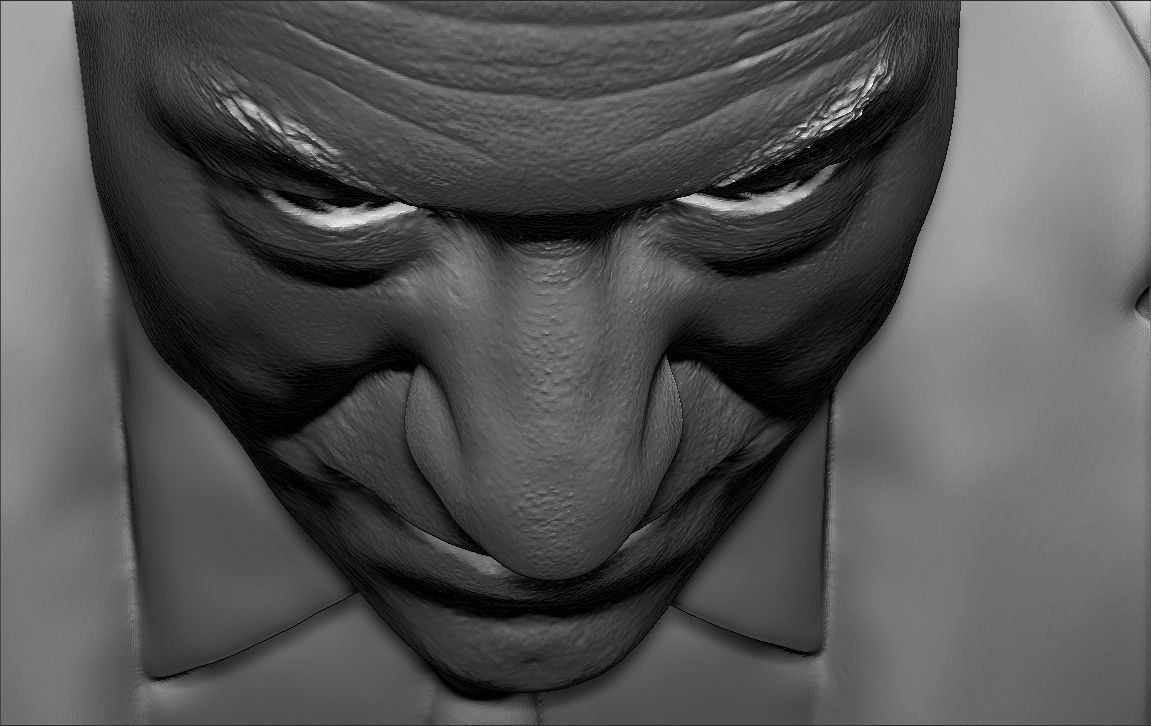 Professor X Charles Xavier bust 3D printing ready stl obj  3D print model_26
