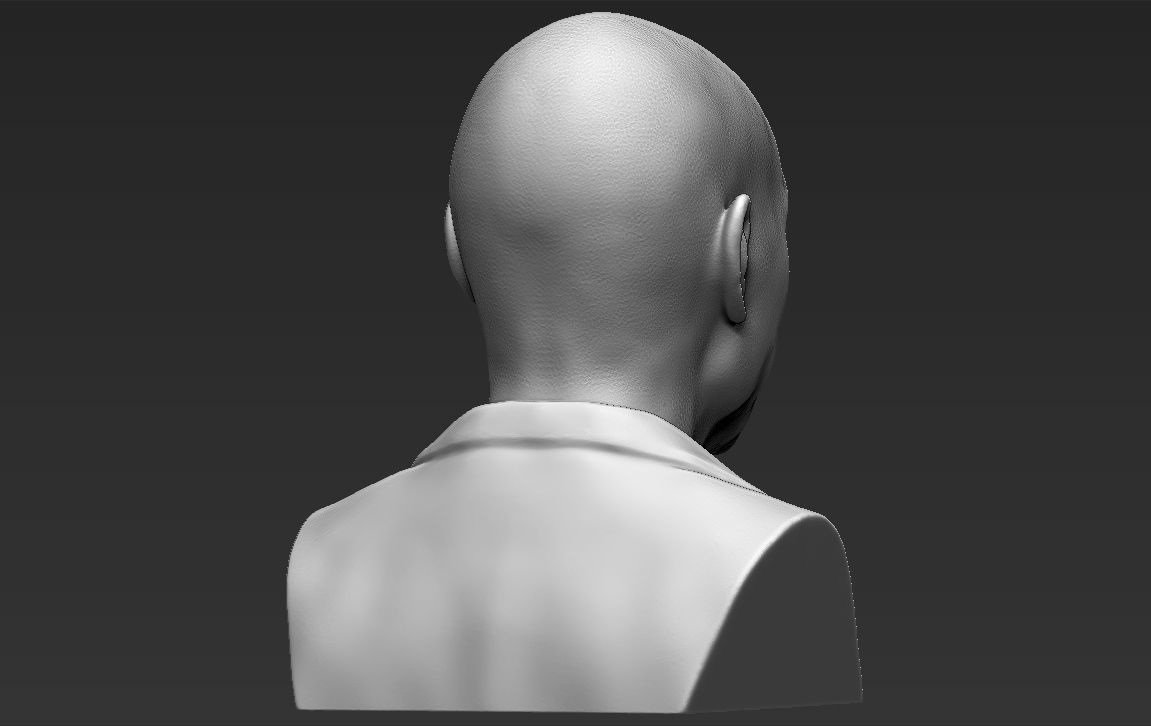 Professor X Charles Xavier bust 3D printing ready stl obj  3D print model_8