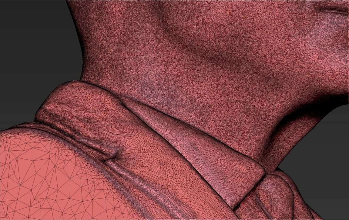 Professor X Charles Xavier bust 3D printing ready stl obj  3D print model_29