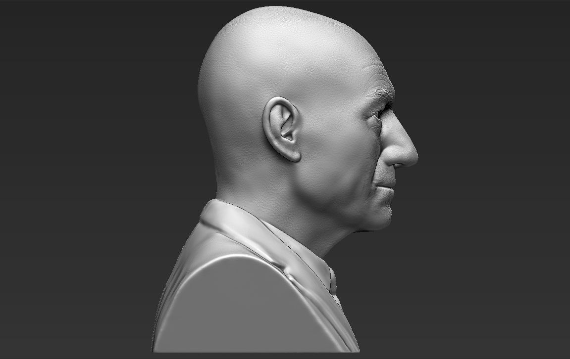 Professor X Charles Xavier bust 3D printing ready stl obj  3D print model_10