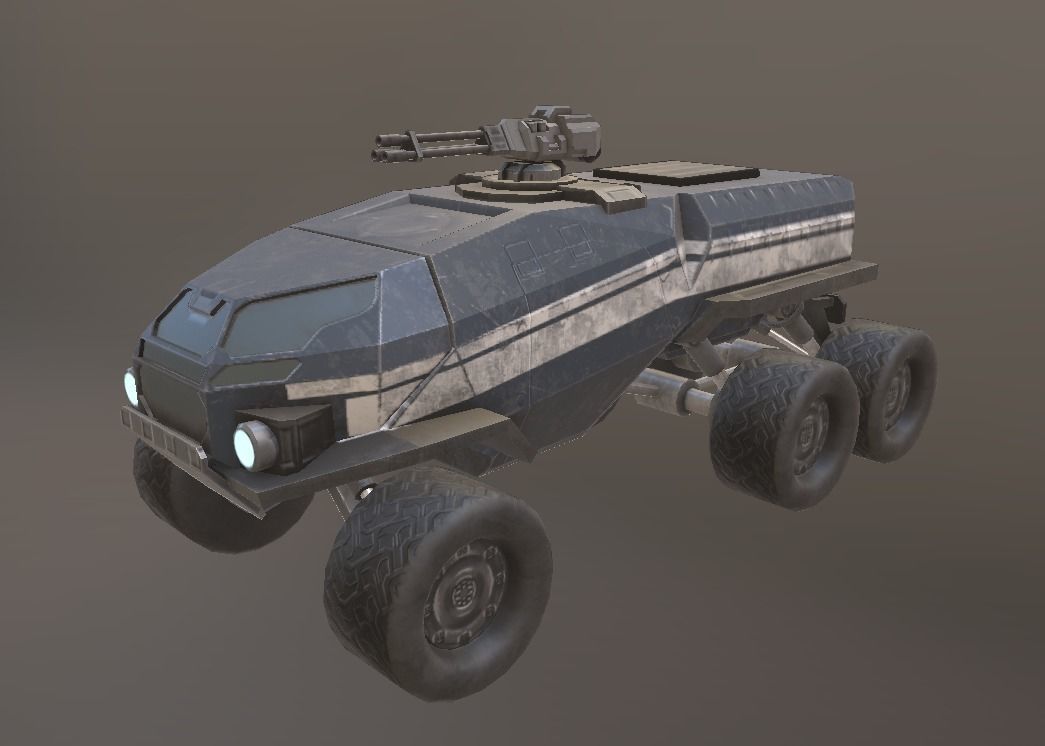 ASSAULT TRUCK Low-poly 3D model_8