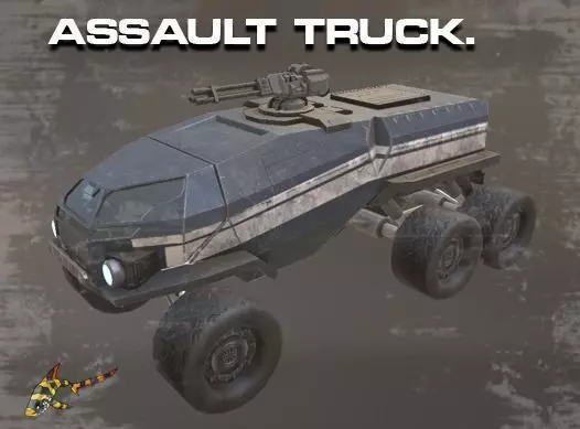 ASSAULT TRUCK Low-poly 3D model_0