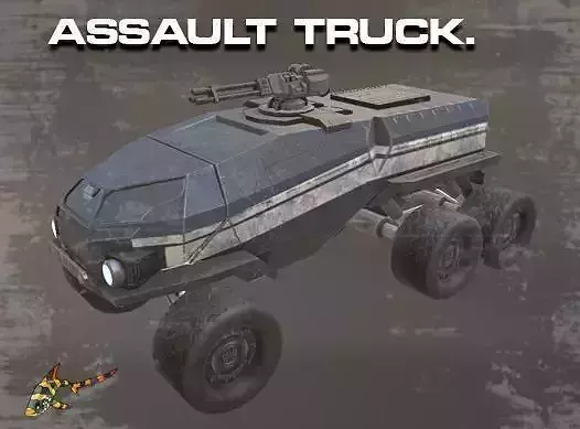 ASSAULT TRUCK Low-poly 3D model