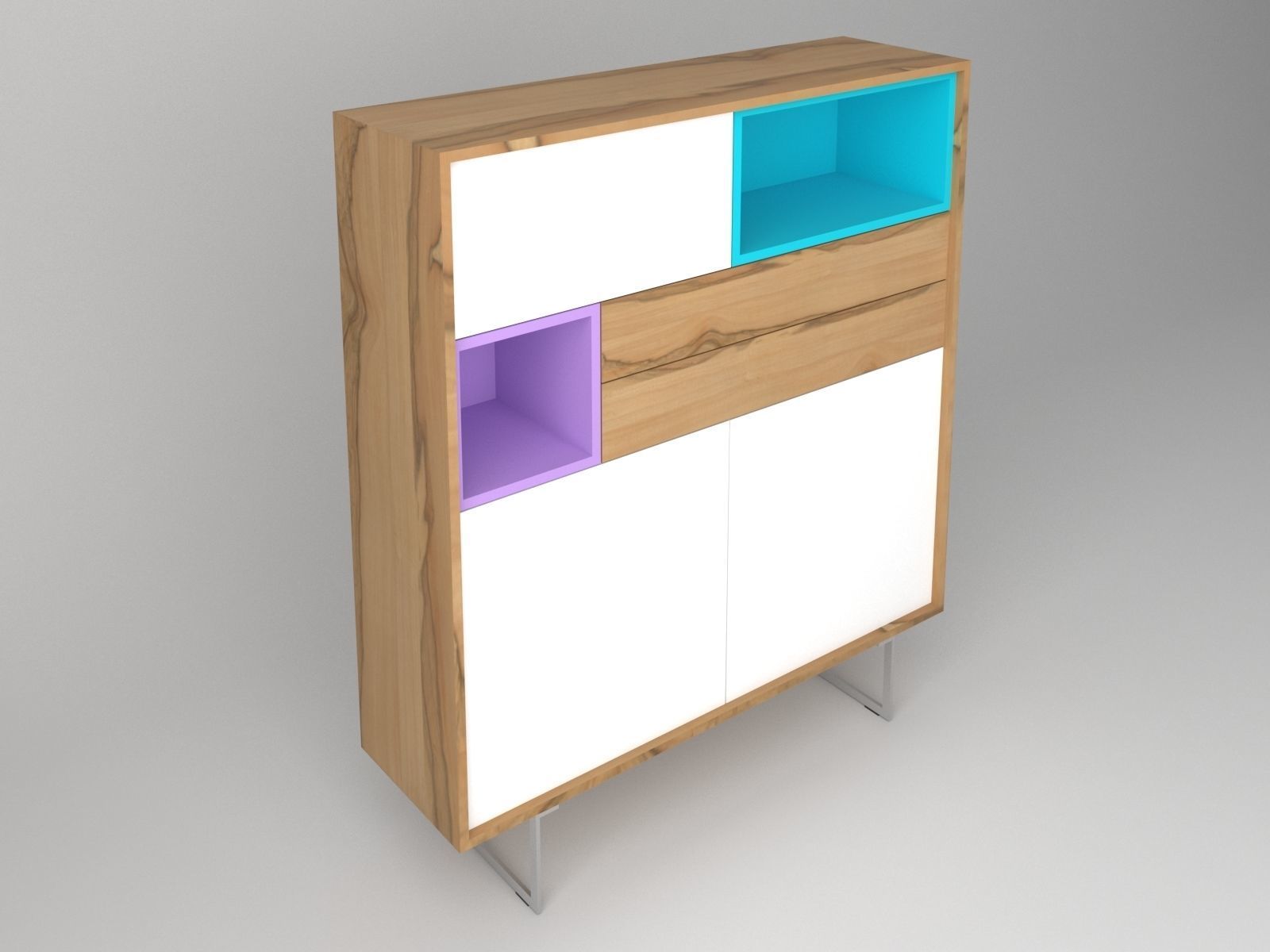 MODERN MINIMAL CABINET 3D model_2
