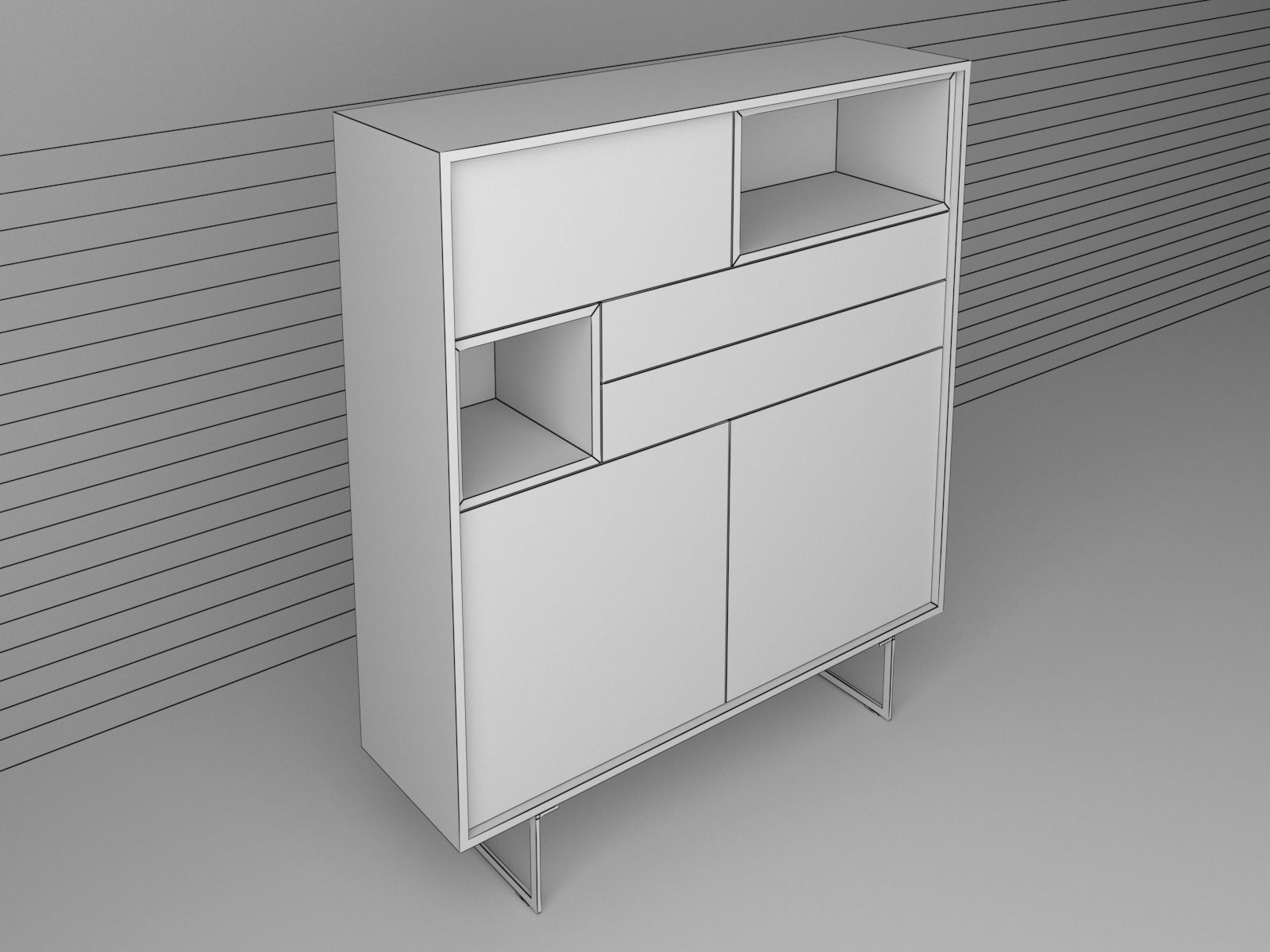 MODERN MINIMAL CABINET 3D model_9