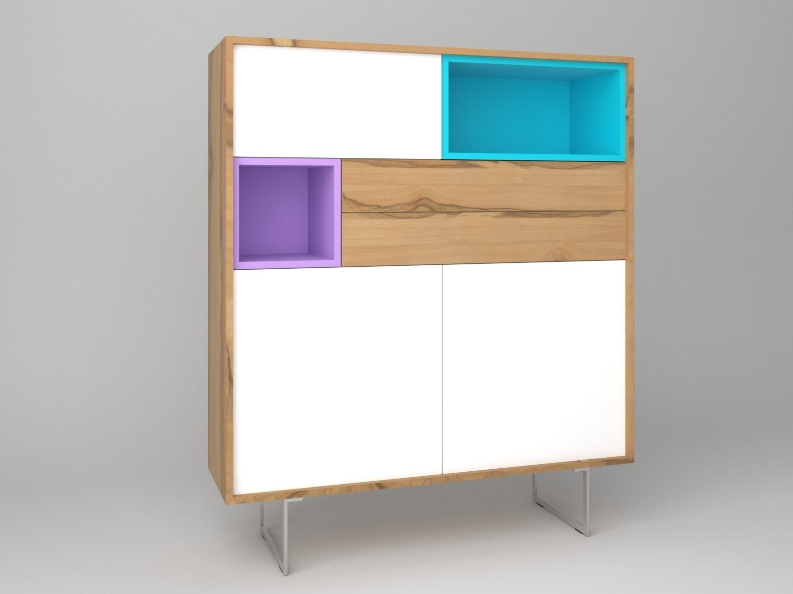 MODERN MINIMAL CABINET 3D model_1