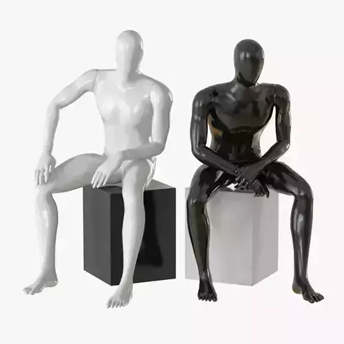 Faceless male mannequin 09 3D model