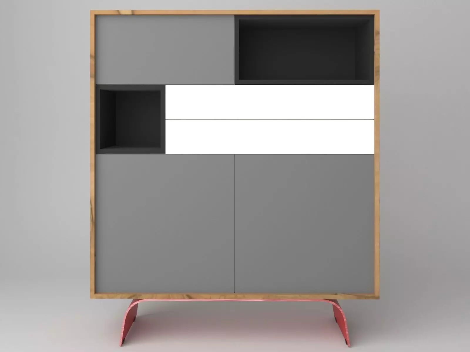 MODERN MINIMAL CABINET 3D model_0