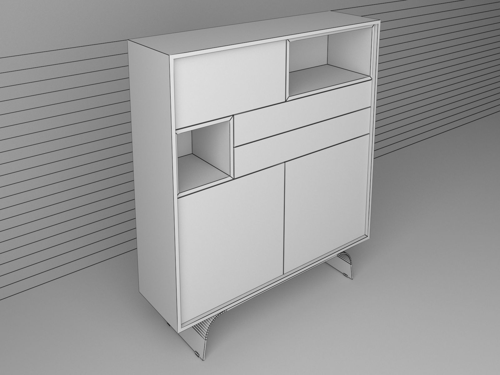 MODERN MINIMAL CABINET 3D model_9