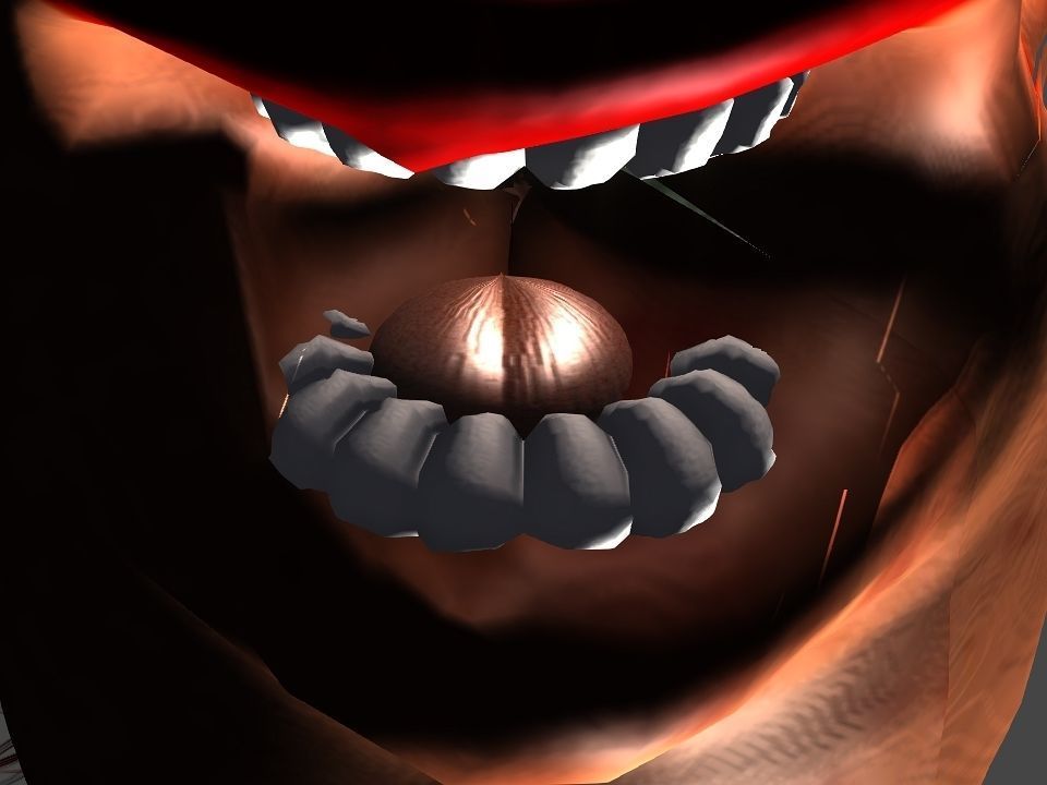 Long flat nose one horn oxen 3D model_18