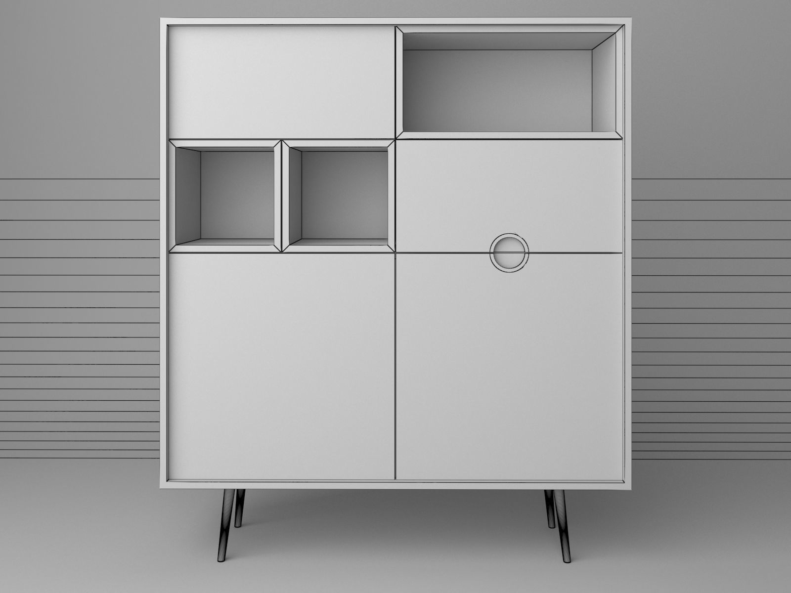 MODERN MINIMAL CABINET 3D model_7