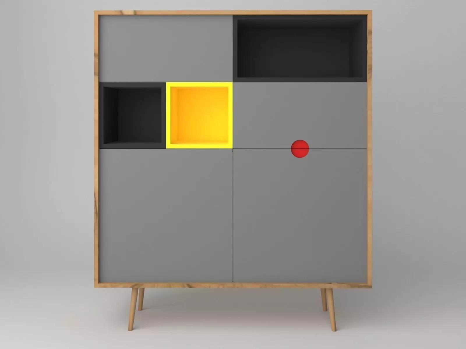 MODERN MINIMAL CABINET 3D model_0