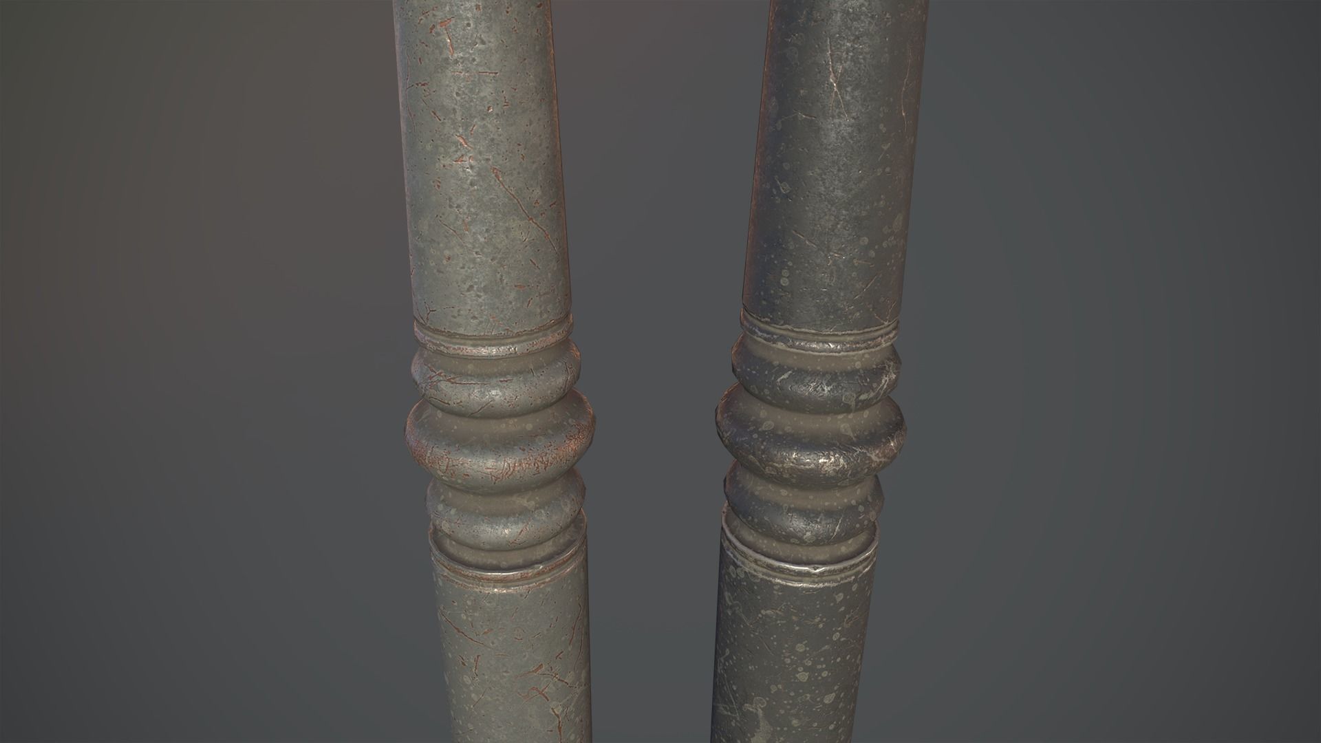 Barrier Bollard Pack 1 v3 Five Color Options Low-poly 3D model_5