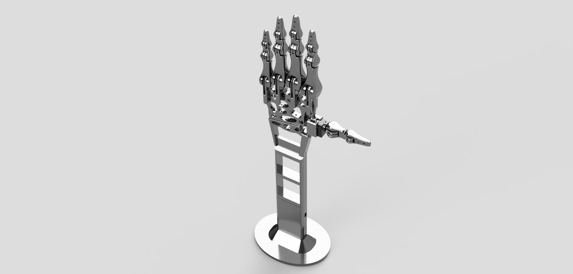 robot hand - bionic hand prosthesis prototype 3D print model_17