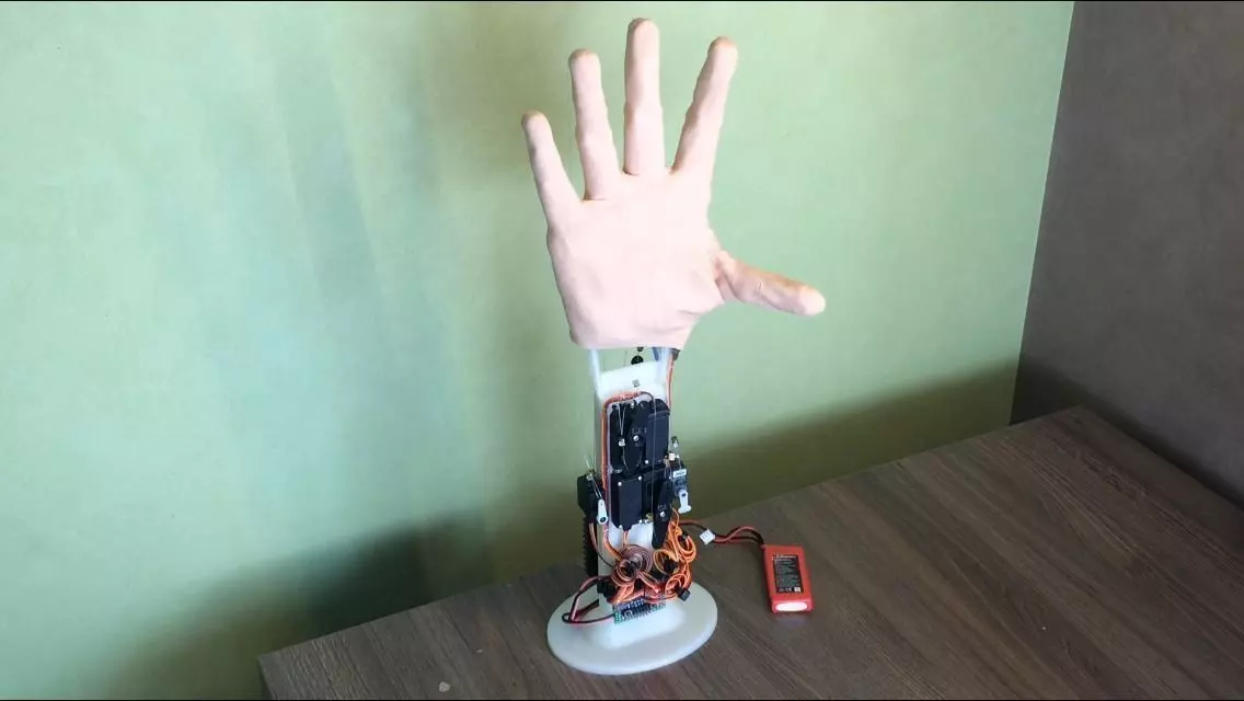 robot hand - bionic hand prosthesis prototype 3D print model_0