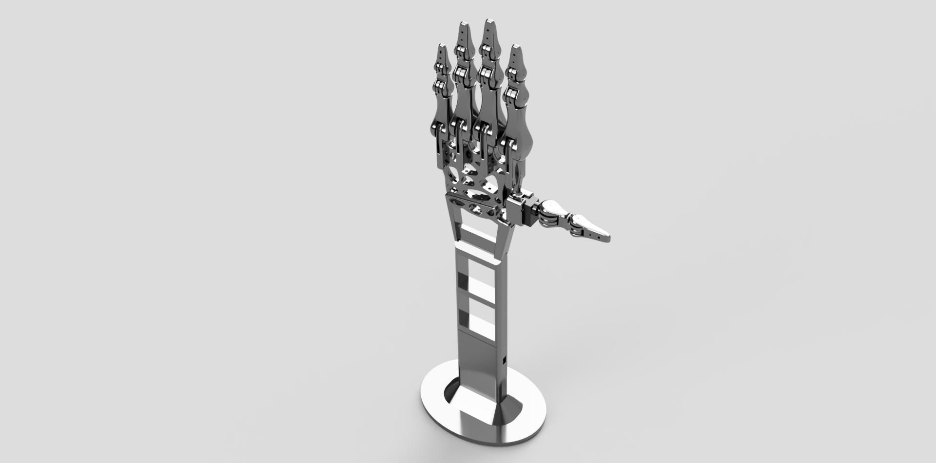 robot hand - bionic hand prosthesis prototype 3D print model_4
